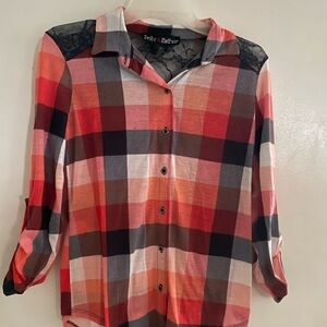 Plaid Button-Up Shirt
